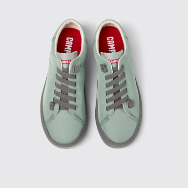 Overhead view of Peu Touring Green Recycled PET Women's Sneakers.
