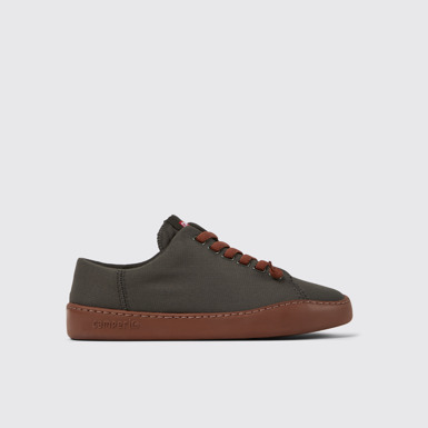 Side view of Peu Touring Gray Recycled PET Women's Sneakers.