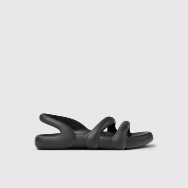 Side view of Kobarah Flat Black XL EXTRALIGHT® Sandals for Women.