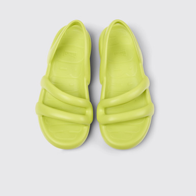 Overhead view of Kobarah Flat Yellow Sandals.