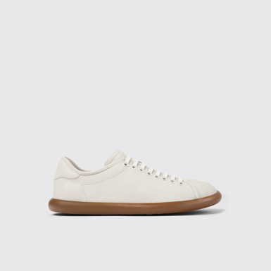 Side view of Pelotas Soller White Leather Women's Sneakers.