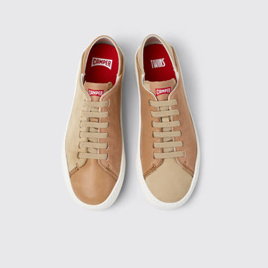 Overhead view of Twins Multicolor Nubuck and Leather Sneakers for Women.