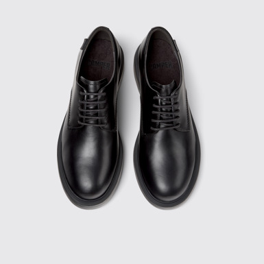 Overhead view of Dean Black Leather Women's Shoe.