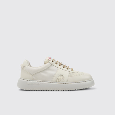 Side view of Runner K21 Sorona® White Sorona Mesh Women's Sneakers.