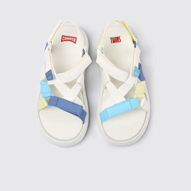 Overhead view of Twins Multicolor Recycled PET Women's Sandals.