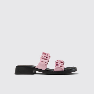 Side view of Dana Pink Recycled PET Sandals for Women.