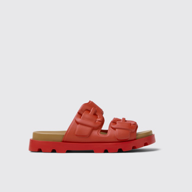 Side view of Brutus Sandal Red EVA Sandals for Women.