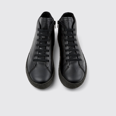 Overhead view of Peu Terreno Black Leather Desert Boot for Men