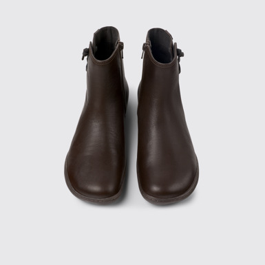 Overhead view of Peu Brown Leather Boots for Women