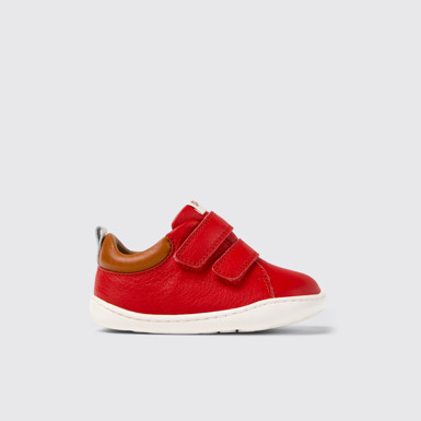 Side view of Peu Multicolor Leather Sneakers for Kids.