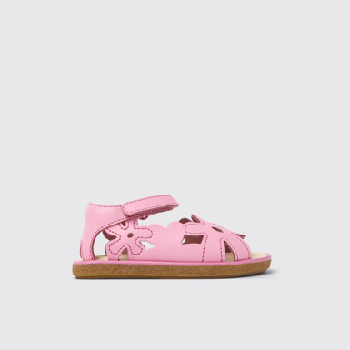 Twins Sandalias rosas de piel para niños