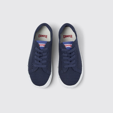 Overhead view of Peu Touring Blue Textile Slip-on