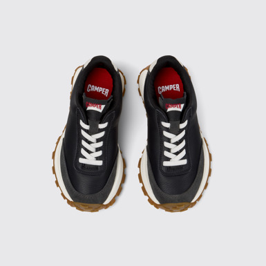 Overhead view of Drift Trail Multicolor Leather and Nubuck Sneakers for Kids.