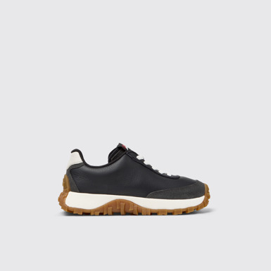 Side view of Drift Trail Multicolor Leather and Nubuck Sneakers for Kids.
