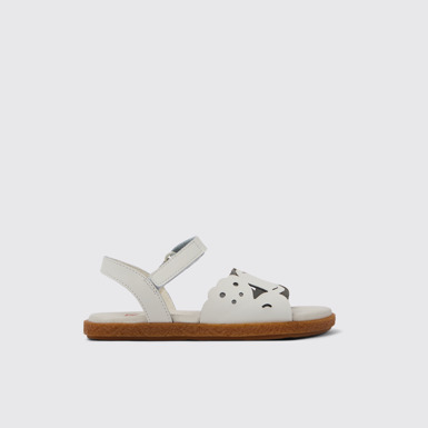 Twins Sandalia de piel blanca