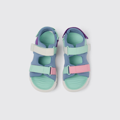 Overhead view of Twins Multicolored Textile Sandal