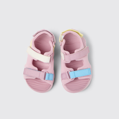 Overhead view of Twins Multicolor Textile Kids' Sandals.