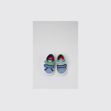 Twins Baskets en textile bleu