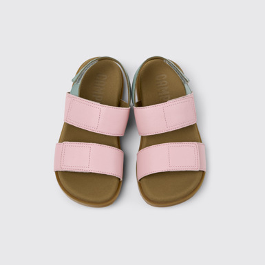 Overhead view of Brutus Sandal Multicolor Leather Sandal for Kids.