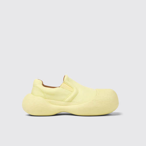 Image of Side view of Caramba Yellow TENCEL® Lyocell Loafers