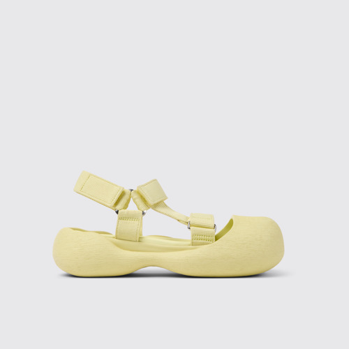 Image of Side view of Caramba Yellow Recycled PET Sandals
