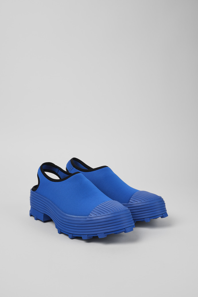 Front view of Traktori Blue Textile Clog