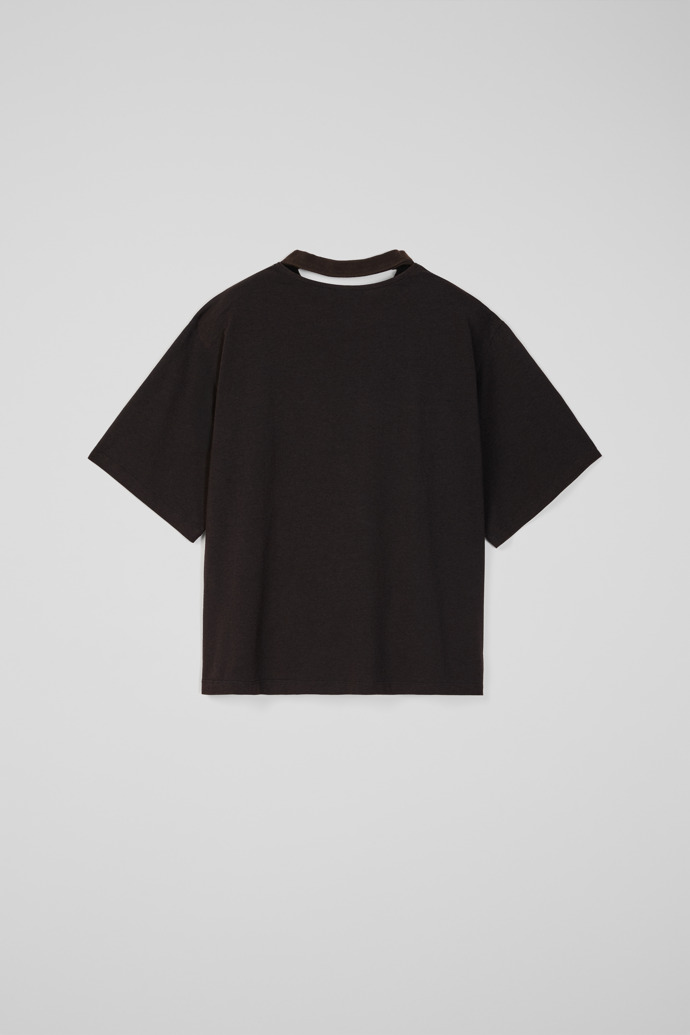 Back view of T-Shirt Faded Black Boxy T-shirt