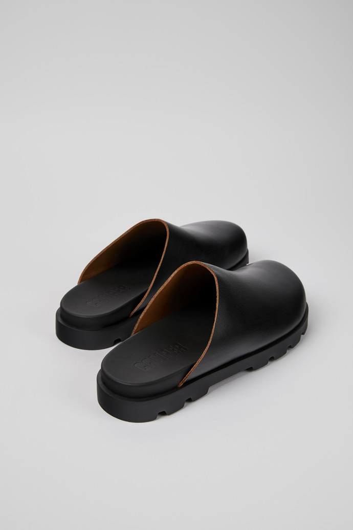 Back view of Brutus Sandal Black Leather Sandals for Men.