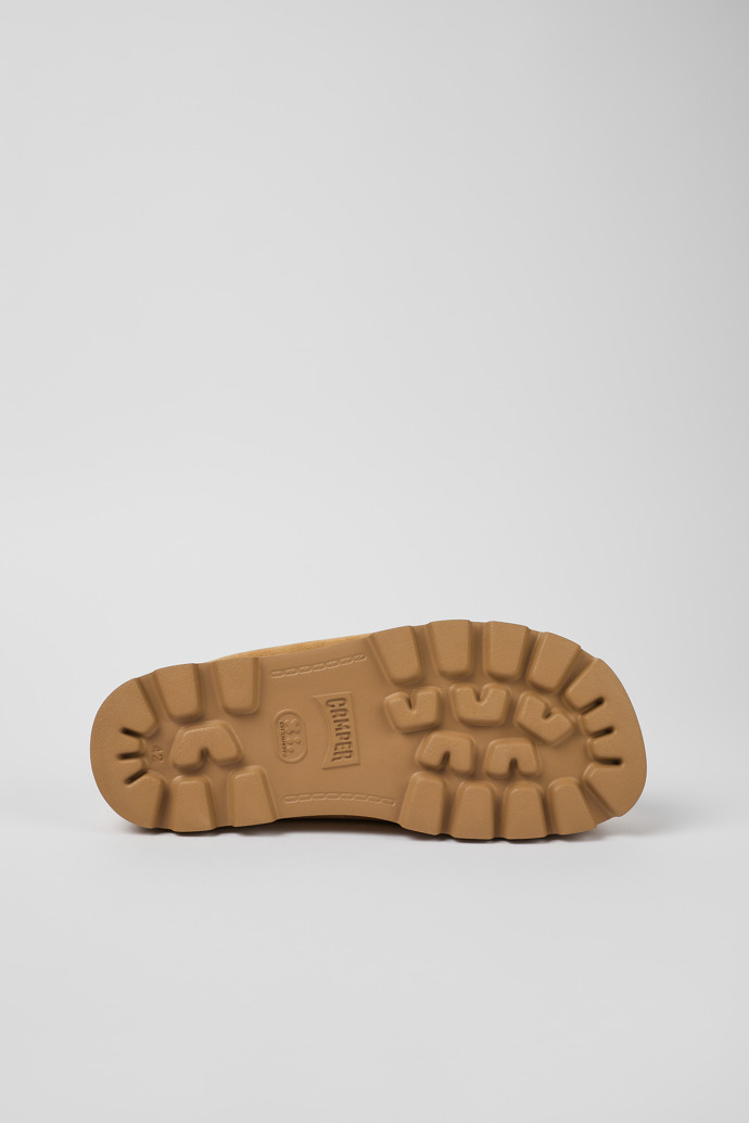 The soles of Brutus Sandal Beige Nubuck Clog for Men