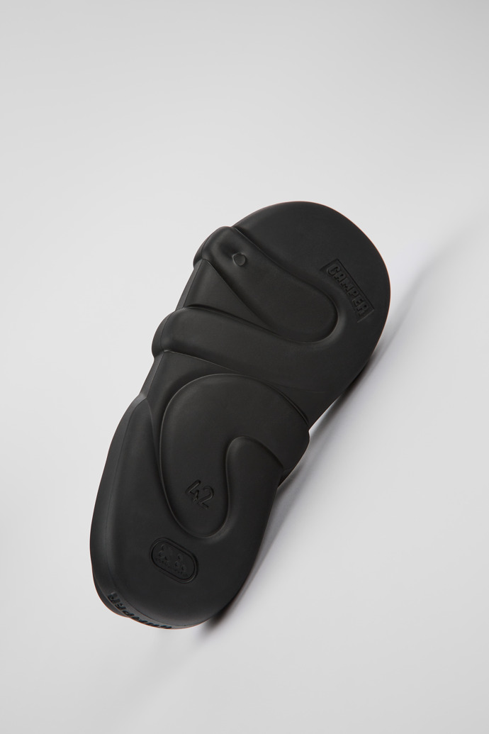 The soles of Kobarah Flat Black EXTRALIGHT Sandals for Men.