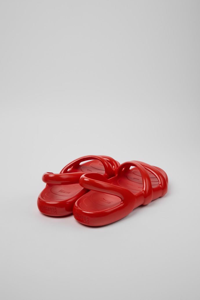 Back view of Kobarah Flat Red Sandal.