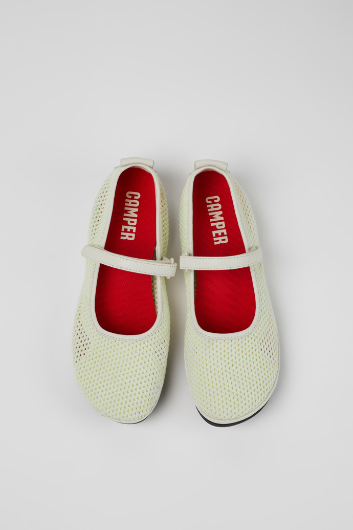 Overhead view of Right Multicolor TENCEL Lyocell Leather Moccasins for Women.