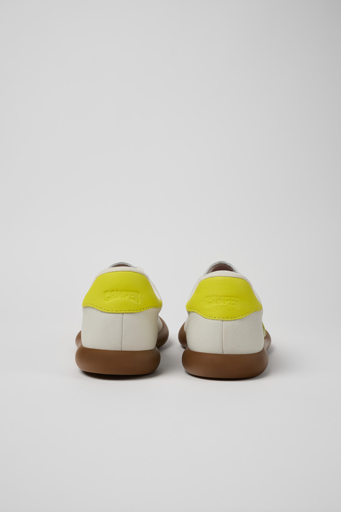 Back view of Pelotas Soller White Leather Sneaker for Women