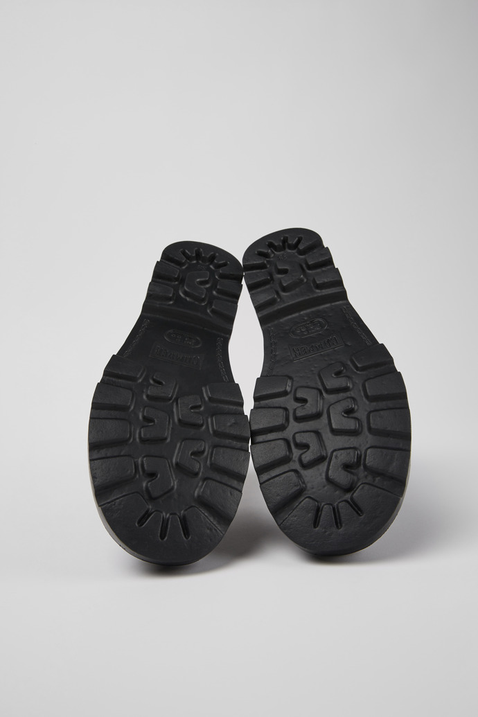 The soles of Brutus Black-brown brushed nubuck boots for women
