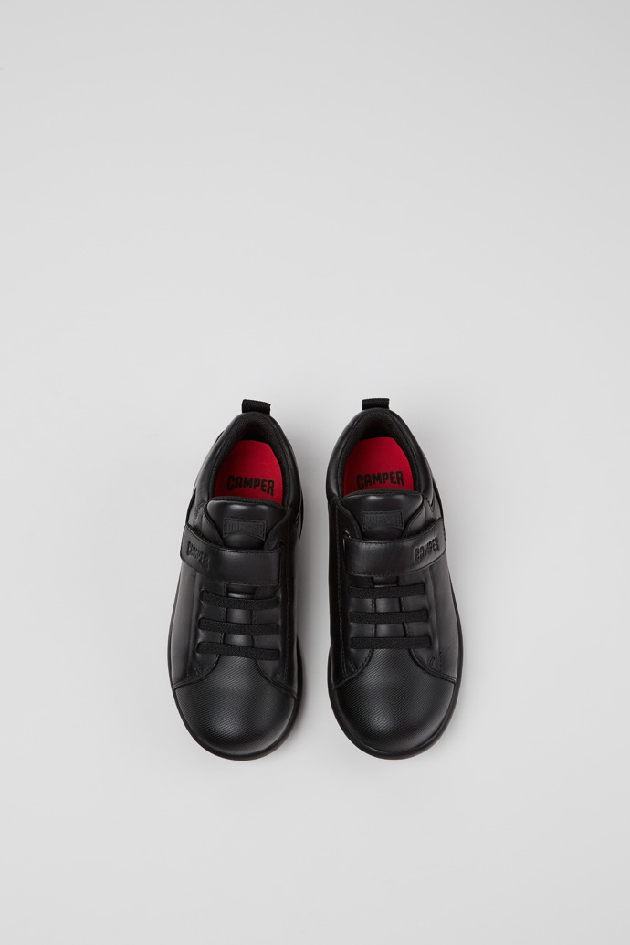 Overhead view of Pelotas Multicolor Leather Shoes for Kids.