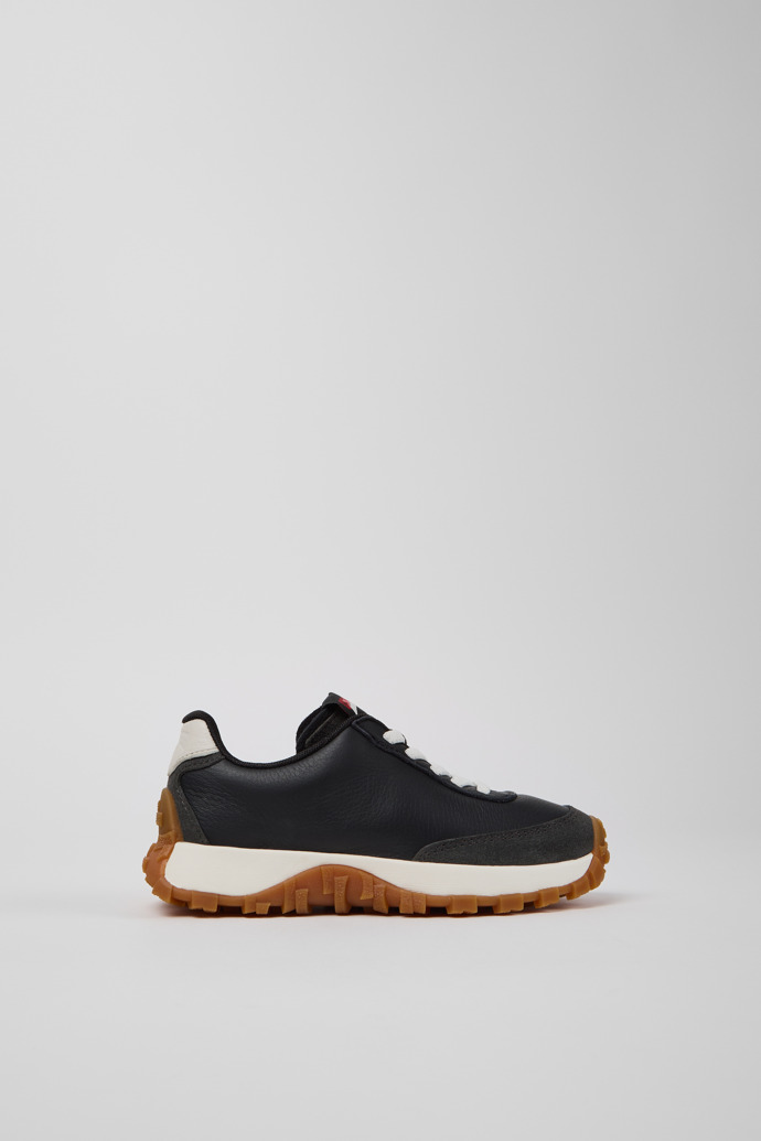 Side view of Drift Trail Multicolor Leather and Nubuck Sneakers for Kids.