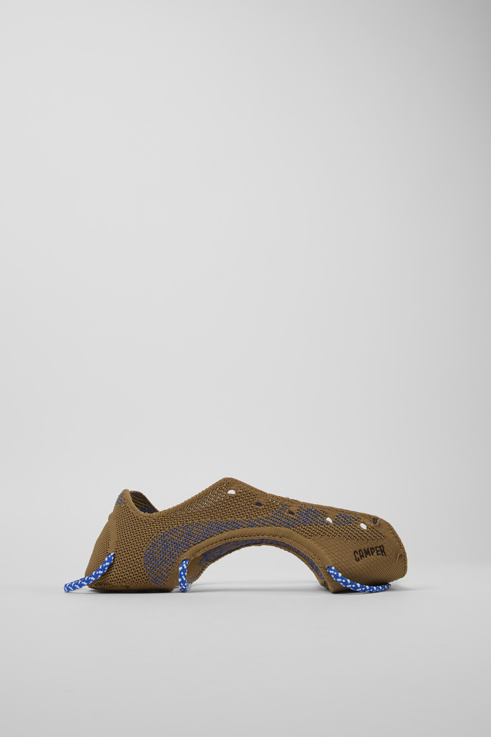 Side view of ROKU Shoe Uppers Brown uppers (x2) for your right and left shoes.