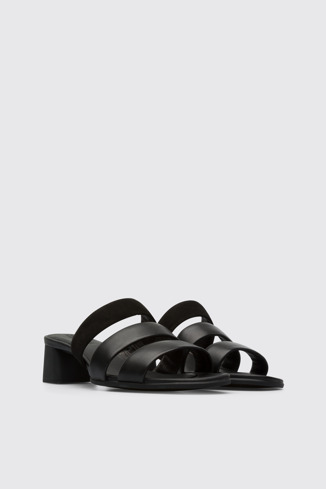 Front view of Katie Black women’s sandal